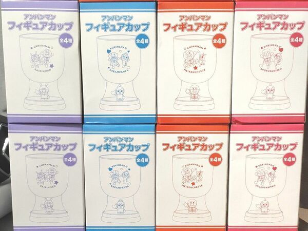 【期間限定値下げ】★アンパンマンフィギュアカップ×2セット　アンパンマン　ばいきんまん　ドキンちゃん　コキンちゃん