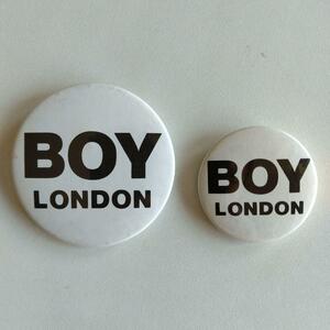 BOY LONDON 缶バッジ 2個セット ヴィンテージ 80s パンク ロック セックスピストルズ ビンテージ vintage