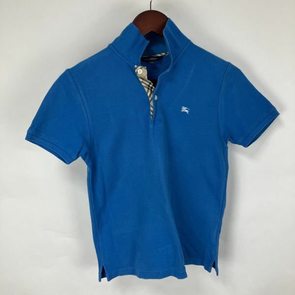 BURBERRY バーバリー 150A 子供用 大人用 メンズ ゴルフ スポーツウェア 襟付き ポロシャツ ブルー 青 150㎝ 標準体型 汚れ無し 小さめ