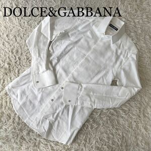 DOLCE&GABBANA GOLD ドルチェ&ガッバーナ 長袖シャツ ホワイト 14.5/37サイズ