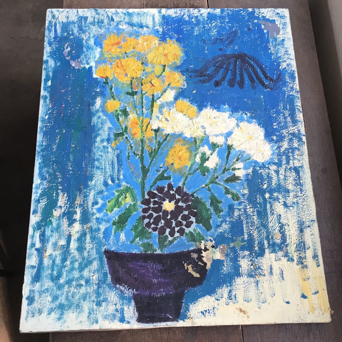 कलाकार अज्ञात पुरानी पेंटिंग तेल चित्रकला स्थिर जीवन फूल F15 प्राचीन विंटेज संग्रह, चित्रकारी, तैल चित्र, स्थिर वस्तु चित्रण