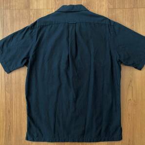 【美品★希少M】90s ラルフローレン オープンカラーシャツ CALDWELL ブラック シルク×コットン Polo Ralph 藤原裕/501 506 xx BIGE 66前期の画像3