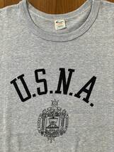 【極美品★染み込み】80s champion 88/12 Tシャツ LARGE USNA チャンピオン トリコ usa/YALE NAVY USAFA リバースウィーブ 501 BIGE 66前期_画像2