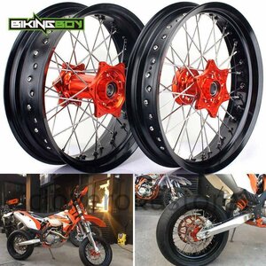 3.5*17 5.0*17ー フロントリア MX Supermoto オレンジホイールリムハブ KTM SX MXC XC GS SXS EXC XCW EXCF SXSF XCG 125-540 HUSABERG