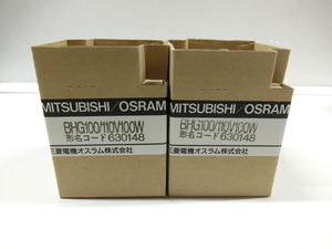 【新品】三菱電機 オスラム 口金：E26 ランプ 2個セット 100-110V 100W ボール形 透明 照明 電球 発送60サイズ