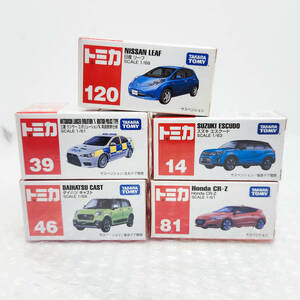 [ST-01904] トミカ 絶版 未開封 赤箱 5台セット キャスト CR-Z エスクード ランサーエボリューション リーフ TOMICA ミニカー 模型