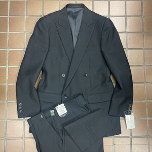 アウトレット価格　オールシーズン礼服　ダブルスーツ/新品未使用　激安/A4 サイズS/ブラック　黒/ノーベンツ 2タック/冠婚葬祭