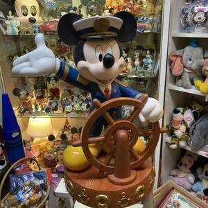  retro * Disney Mickey Mouse cruise boat length Captain approximately 50cm! big figure * extra-large figure, ornament 