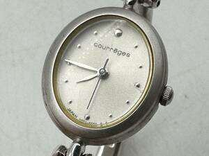 Courreges Courreges genuine article bracele type lady's wristwatch operation goods 