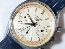 超希少！HEUER ホイヤー CARRERA 初期カレラ【2447ST】ファーストエグゼクション レッドタキ クロノグラフ_画像1