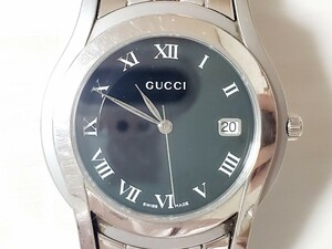 GUCCI グッチ Gクラス【5500M】高級紳士用腕時計 BLACKダイヤル 純正ブレスレット