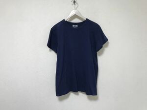 本物アニエスべースポーツagnes b. コットン半袖Tシャツメンズアメカジサーフミリタリーストリートビジネススーツ紺ネイビーXLモロッコ製