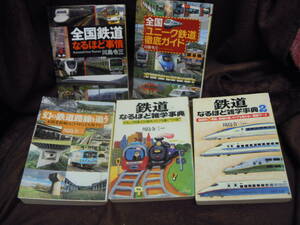 C3-1-38 川島令三　文庫5冊　鉄道なるほど雑学事典１・２　幻の鉄道路線を追う　全国鉄道なるほど事情　全国ユニーク鉄道徹底ガイド