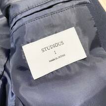 【新品】STUDIOUS カラーWARM ストレッチ テーラードジャケット サイズ1 ネイビー 定価17,315円_画像3