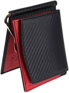 QLEZA men's money clip, change purse .,2. folding original leather, card-case 