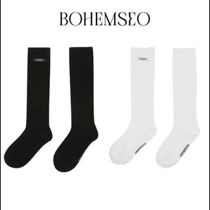 Bohemian Seoul デイリー ロング ソックス ホワイト