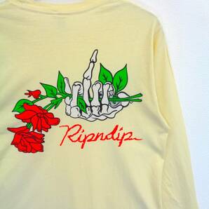 SW-127 RIPNDIP リップンディップ ロンT バックプリント 薔薇 骸骨の画像1