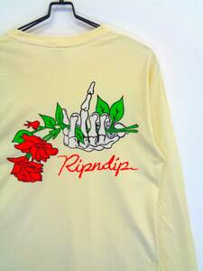 SW-127　RIPNDIP　リップンディップ　ロンT　バックプリント　薔薇　骸骨