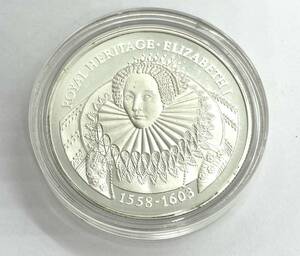 プルーフ 銀貨 2ポンド 1996年 フォークランド諸島 イギリス領 エリザベス1世 2世 ROYAL HERITAGE