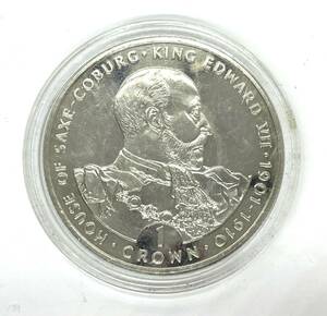 ジブラルタル 銀貨 エドワード7世 エリザベス2世 プルーフ 1993年 1CROWN 約38.6mm 約28.3g