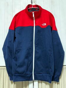 【美品】THE NORTH FACE ジャケット/M/ポリエステル/黒赤/無地/NT61511　ゴールドウイン社　正規品　Lサイズ　ジャージ生地ジップアップ 