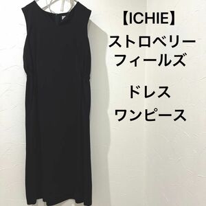 iCHIE ストロベリーフィールズ ブラック ワンピース ドレス ノースリーブワンピース