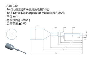 ◆◇オレンジホビー【A48-030-28】1/48 三菱F-2用静電気放電索(16本入り)(ハセガワ用) ◇◆　