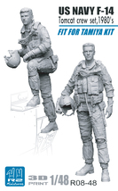 ◆◇R2Miniatures【R08-48】1/48 1980's米海軍F-14パイロットマーベリック&グース(タイプ1)◇◆_画像1