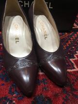 CHANEL COCO MARC LEATHER HEEL PUMPS MADE IN ITALY/シャネルココマークレザーヒールパンプス_画像2