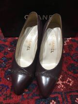 CHANEL COCO MARC LEATHER HEEL PUMPS MADE IN ITALY/シャネルココマークレザーヒールパンプス_画像1