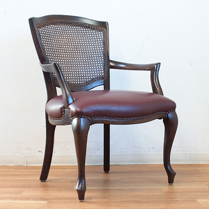 マルニ/maruni アームチェア クラシック ヨーロピアン ラタン 猫脚 ビンテージ 椅子 鋲