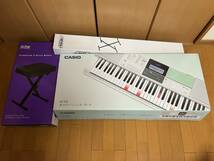 CASIO カシオ 光ナビゲーションキーボード LK-512 スタンド 椅子セット_画像1