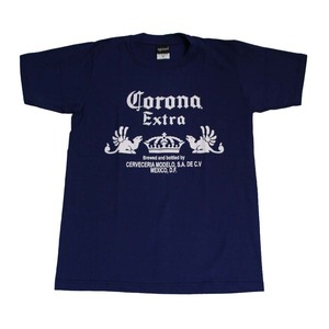 ag2●新品 ネイビー Mサイズ●コロナ エキストラ CORONA EXTRA 半袖Tシャツ//バンドTシャツ ロックTシャツ お酒 ビール