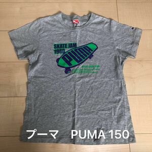 プーマ　PUMA ロゴ　Tシャツ　半袖　グレー　キッズ　150 半袖Tシャツ