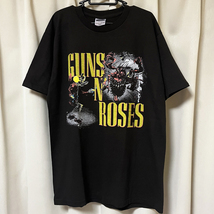 XL Guns N'Roses ガンズアンドローゼズ Tシャツ ガンズ 発禁ジャケット レイプ バンド ロック 黒ブラック 新品 (90s ビンテージ USA製)_画像4