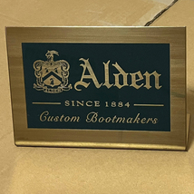 非売品 レア Alden オールデン 正規代理店オフィシャル 看板ディスプレイ ショップサイン メタル オールド ビンテージ レザーシューズ革靴_画像2