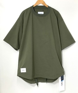 WTAPS SMOCK SS CPTL DOBBY COOLMAX 231WVDT-SHM01S 半袖カットソー Tシャツ メンズ サイズ04 グリーン系 ダブルタップス トップス A2654◆