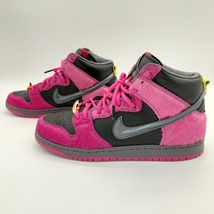 NIKE SB DUNK HIGH QS スニーカー ハイカット Run The Jewels DX4356-600 Active Pink and Black 箱付き 替え紐 27.5cm ナイキ 靴 DF8965■_画像4