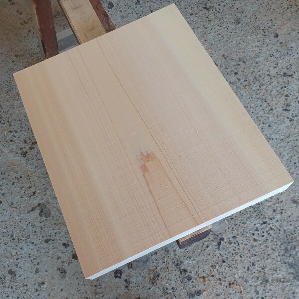 B-1372【42.2×34.5×3.5cm】 国産ひのき 　板 　テーブル 　まな板　 看板 　一枚板　 桧　 檜　無垢材　 DIY