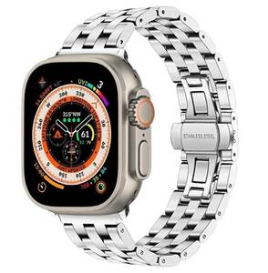 【高品質】Apple Watch 38mm 40mm 41mm 42mm 44mm 45mm 49mm対応 メタルバンド シルバー Ultra series3 4 5 6 7 8 調整ツールキット