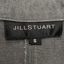 ジルスチュアート JILL STUART テーラードジャケット 長袖 1つボタン 無地 裏地無し ノーベント 日本製 綿100% S グレー レディース_画像4