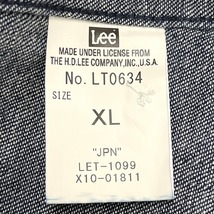 リー Lee ウエスタンシャツ デニムシャツ 半袖 ドットボタン留め 両胸フラップポケット 無地 ポケットにロゴタグ 綿100% XL ブルー メンズ_画像5
