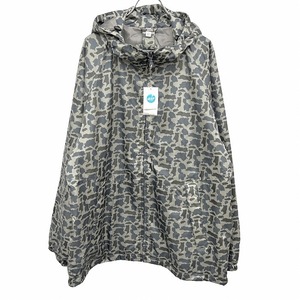 【新品】UNIQLO 中綿 ライトエアテック パーカー 長袖 ヒョウ柄風の迷彩 ナイロン100% XL ベージュ ベージュ×グレーネイビー×緑 メンズ