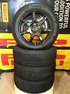 TECMAG MINI社外アルミスタッドレスセット 15×5.5J+46 112-5H BRIDGESTONE BLIZZAK VRX3 175/65R15 84Q 中古品4本