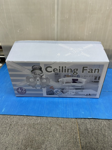 ●SIS株式会社 Ceiling Fan シーリングファン リモコン付き SLF4RC-WH 42インチ 60W×4 E26 口金 照明 空調 開封済み 未使用保管品●