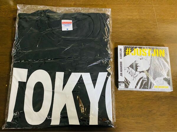赤西仁 新品未開封 CD＋予約特典Tシャツ #JUSTJIN TOKYO Tシャツ JIN AKANISHI