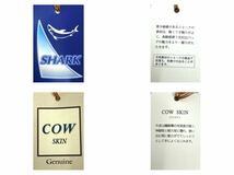 新品 未使用 GENUINE COWSKIN SHARK LEATHER カウスキン シャーク 牛革 ショルダーポーチ ブラック タグ付_画像10