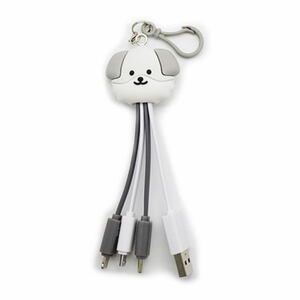 ナンデモ充電くん（シュナウザー）USB/Type C・Micro・Lightning 4571234217893 キャラクター グッズ メール便OK カラーズ