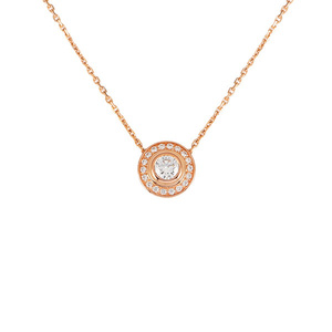  Cartier dam -ru(tia man reje) K18PG pink gold necklace used 