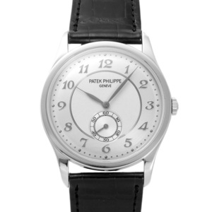  Patek * Philip PATEK PHILIPPE Calatrava 5196P-001 silver face used wristwatch men's 